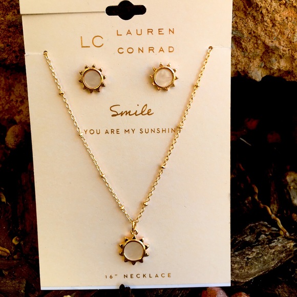 LC Lauren Conrad “Sunshine” necklace earring set